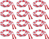 Champion Sports Plastic Segmented Jump Rope, 7 Feet - Red/White (12-Pack)