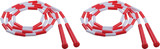 Champion Sports Plastic Segmented Jump Rope, 7 Feet - Red/White (2-Pack)