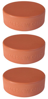 A&R Sports Official Ice Hockey Training Puck, 10 oz - Orange (3-Pack)
