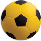 Champion Sports High-Density Foam Soccer Ball, Size 4 - Black/Yellow
