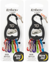 Nite Ize S-Biner KeyRack+ Bottle Opener - Black (2-Pack)