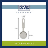 RSVP Endurance 18/8 Stainless Steel ¼ Cup Measuring Cup (3-Pack)
