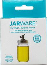 Jarware Oil Cruet for Regular Mouth Mason Jars - Black