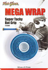 Hot Glove Mega Wrap Super Tacky Bat Grip 1.5 mm, 103 cm x 31.75 mm - Blue