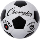 Champion Sports Retro Soccer Ball, Size 4 - Black/White