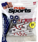 Pride Sports 45-Count Special Edition Wood Golf Tees, 2 ¾" - Star & Stripes