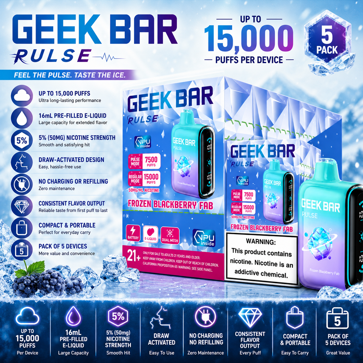 geek bar vapes wholesale MR FOG AURA 60K Disposable Vape main image 0