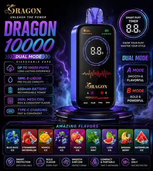 Dragon Zero 0% Disposable Vape 16000 Puffs