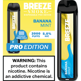 Breeze Pro Banana Mint Disposable Vape 2000 Puffs