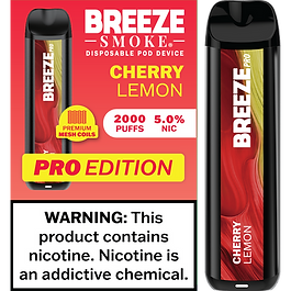 Breeze Pro Cherry Lemon Disposable Vape 2000 Puffs