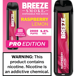 Breeze Pro Raspberry Lemon Disposable Vape 2000 Puffs