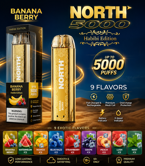 North Habibi Edition 5% Disposable Vape 5000 Puffs