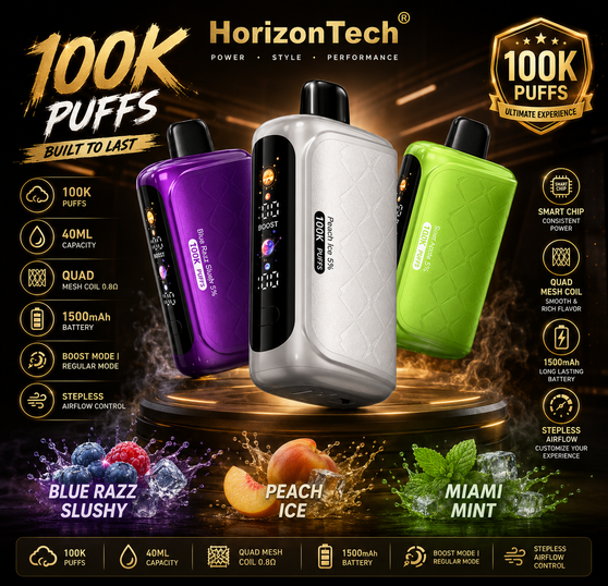 HorizonTech 100000 Puffs Disposable Vape - Elements Vape