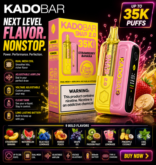 Kado Bar Snap 2.0 35000 Puffs Disposable Vape - Elements Vape
