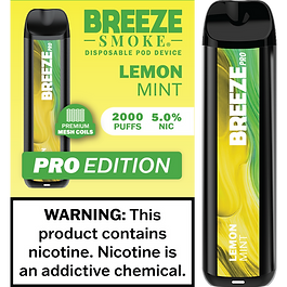 Breeze Pro Lemon Mint Disposable Vape 2000 Puffs