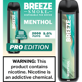 Breeze Pro Menthol Disposable Vape 2000 Puffs