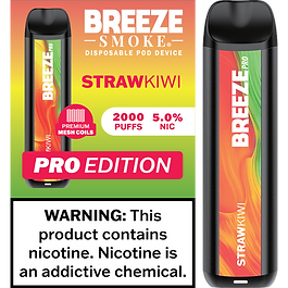 Breeze Pro Strawberry Kiwi Disposable Vape 2000 Puffs