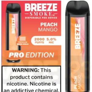 Breeze Pro Peach Mango Disposable Vape 2000 Puffs