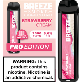 Breeze Pro Strawberry Cream Disposable Vape 2000 Puffs