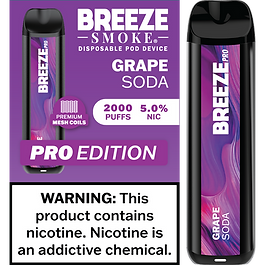 Breeze Pro Grape Soda Disposable Vape 2000 Puffs