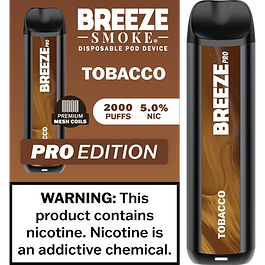 Breeze Pro Tobacco Disposable Vape 2000 Puffs