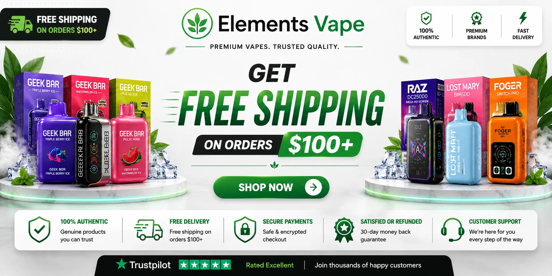 elements vape free shipping 