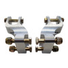 Billet Adjustable Double Shear Shock Mounts, 3/4" Wide, 1" Offset, Aluminum | Quarter-Max