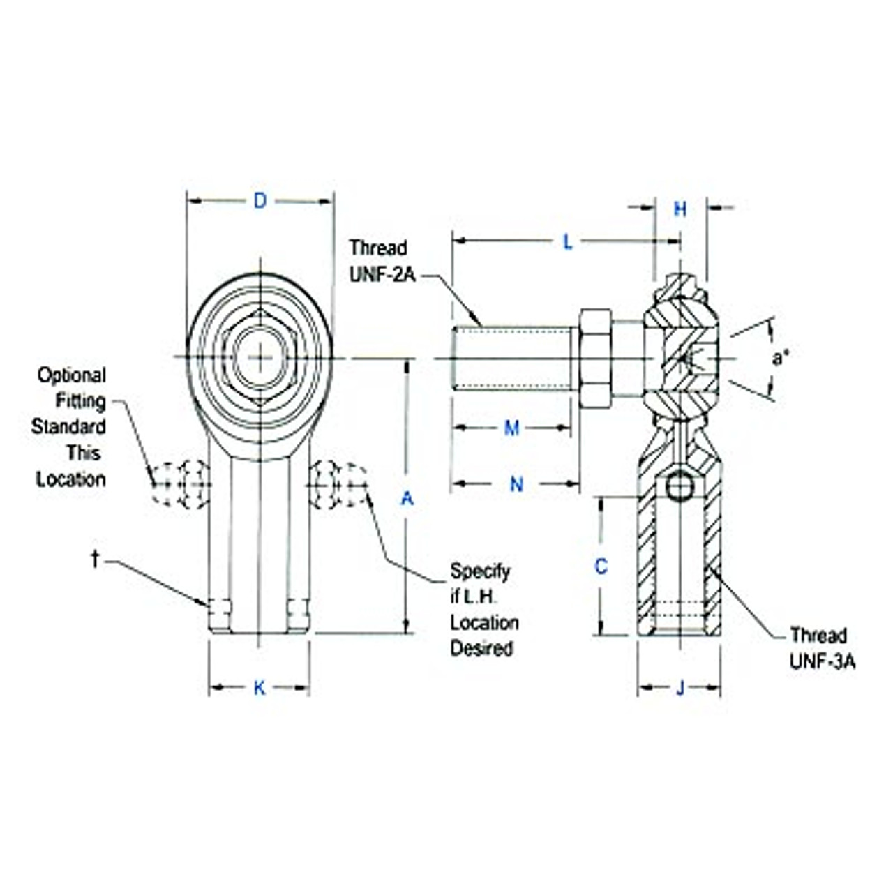 Aurora Bearing CW-S Series Rod Ends CW-5S | Quarter-Max