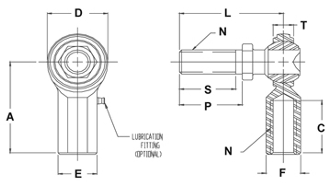 FK CM-Y/CF-Y Series Rod Ends CF3Y | Quarter-Max