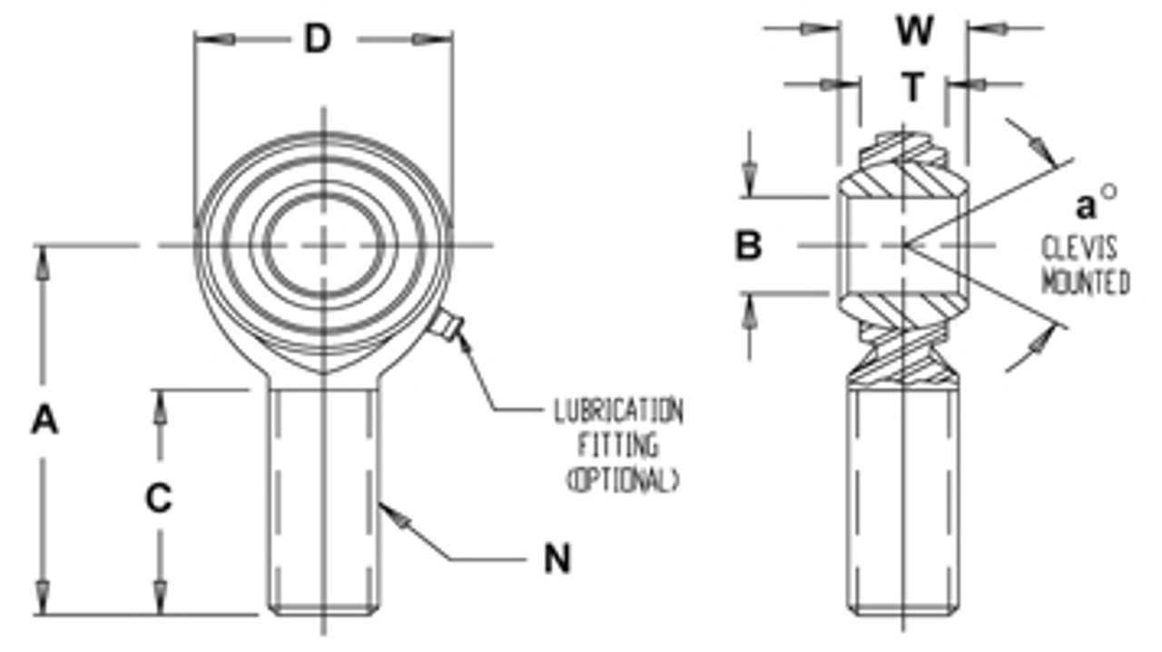 FK CM/CF Series Rod Ends CML8 | Quarter-Max