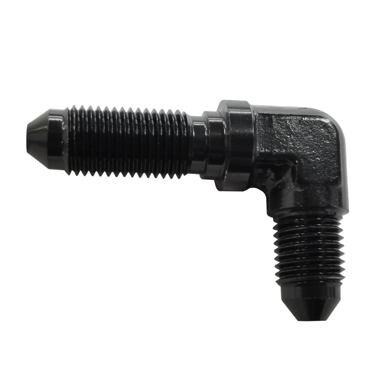 -3 AN 90 Degree Bulkhead Fitting, Black | Quarter-Max