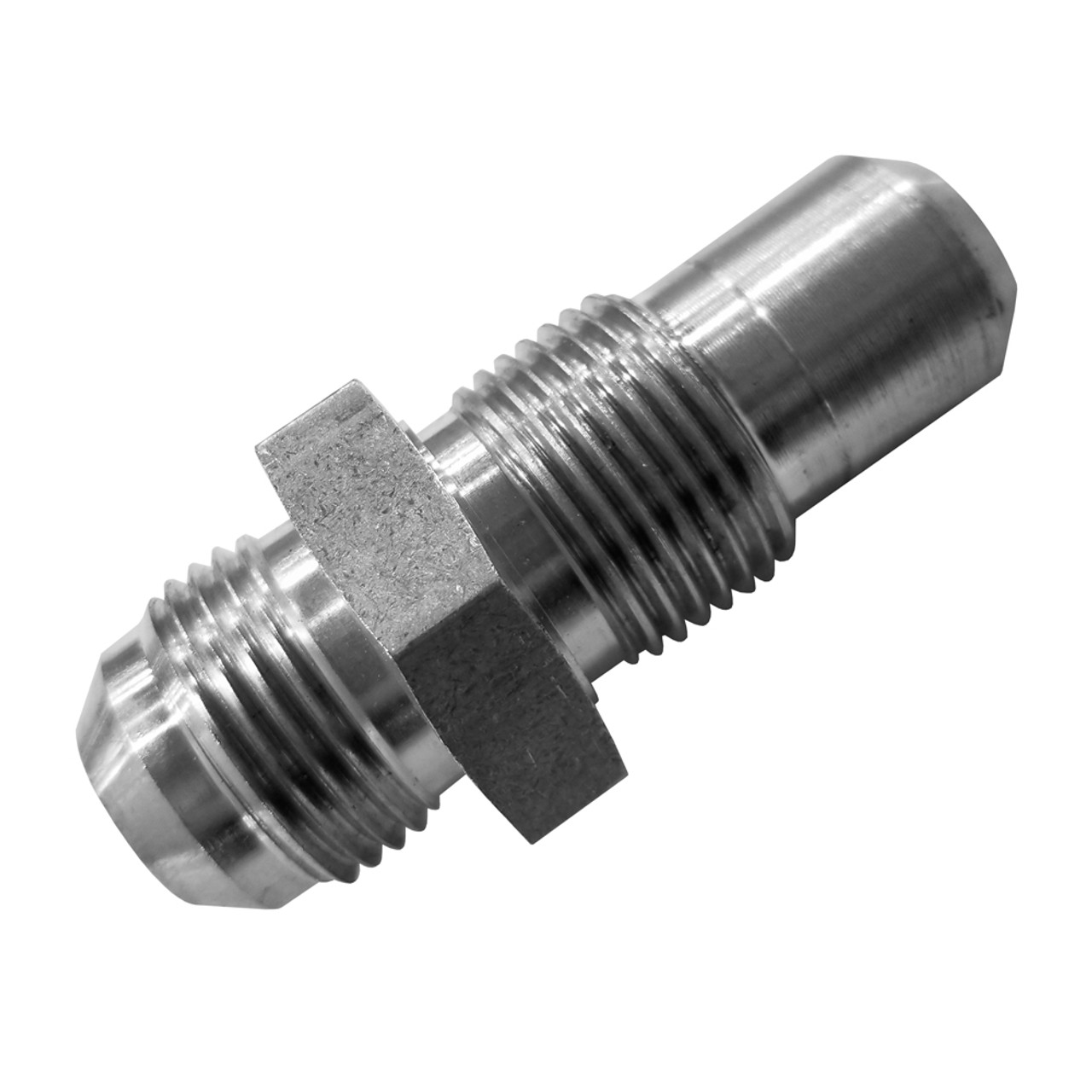-12 AN Straight Bulkhead Fitting, Aluminum, Unanodized | Quarter-Max
