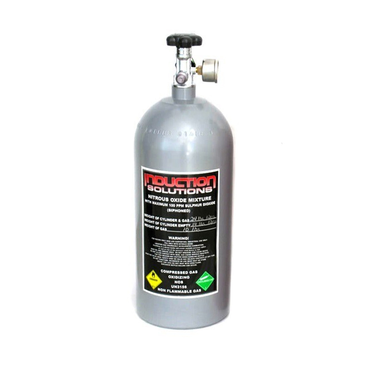 Induction Solutions 19905-6G 15 Lb Grey Nitrous Bottle | Quarter-Max