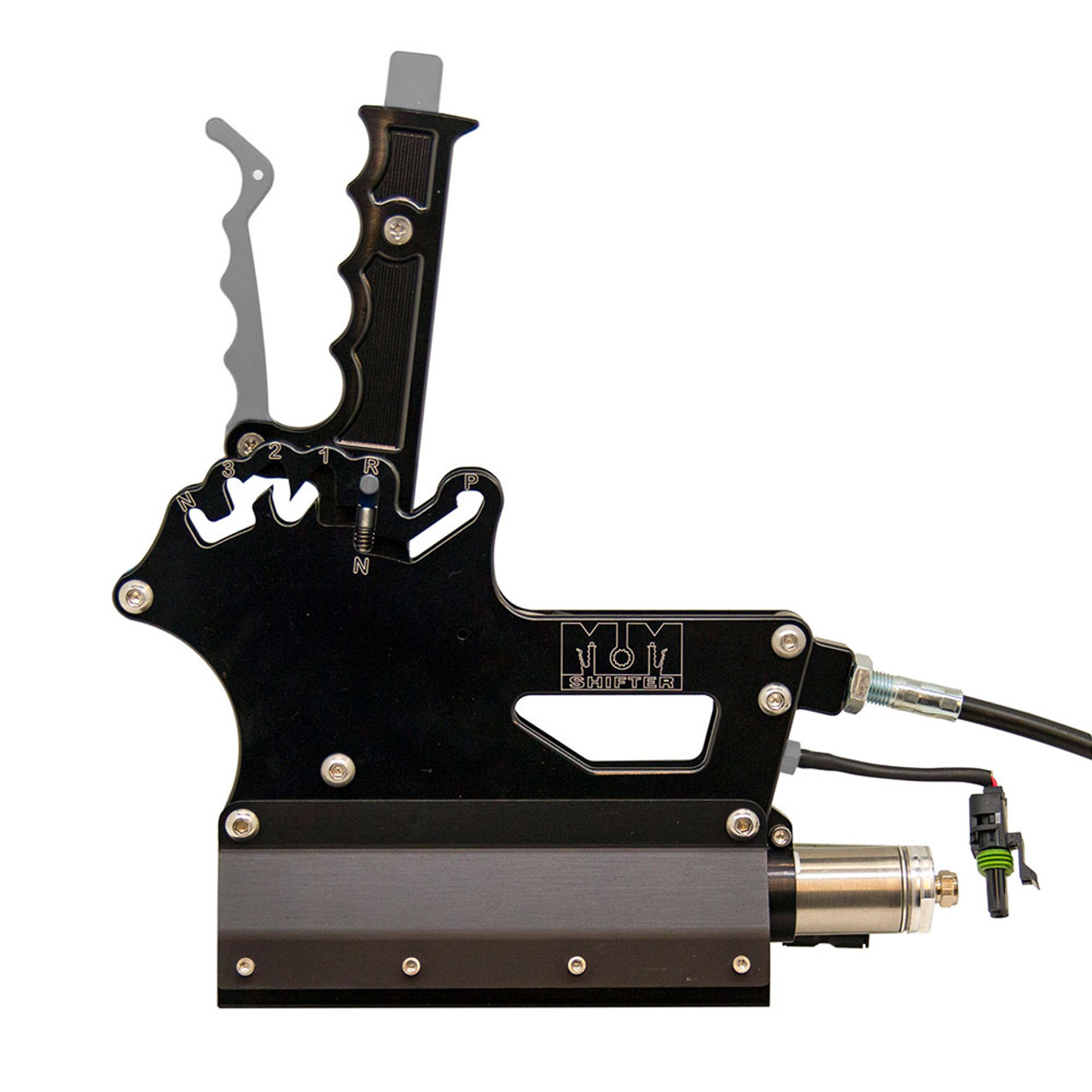 M&M 3-Speed Safe Neutral TH400 Shifter, Silver | Quarter-Max