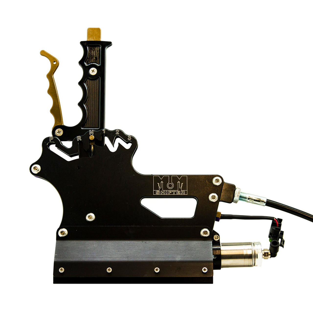 M&M 3-Speed Reverse Pattern Shifter, Gold | Quarter-Max