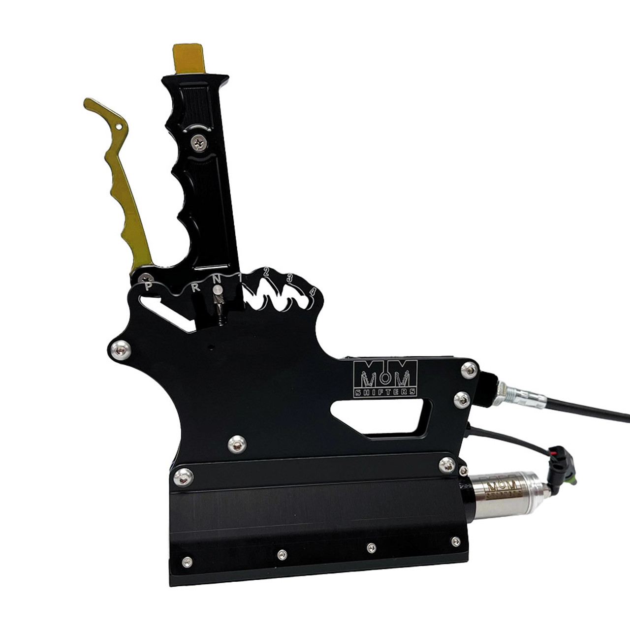 M&M 4-Speed Reverse Pattern Shifter, Gold | Quarter-Max