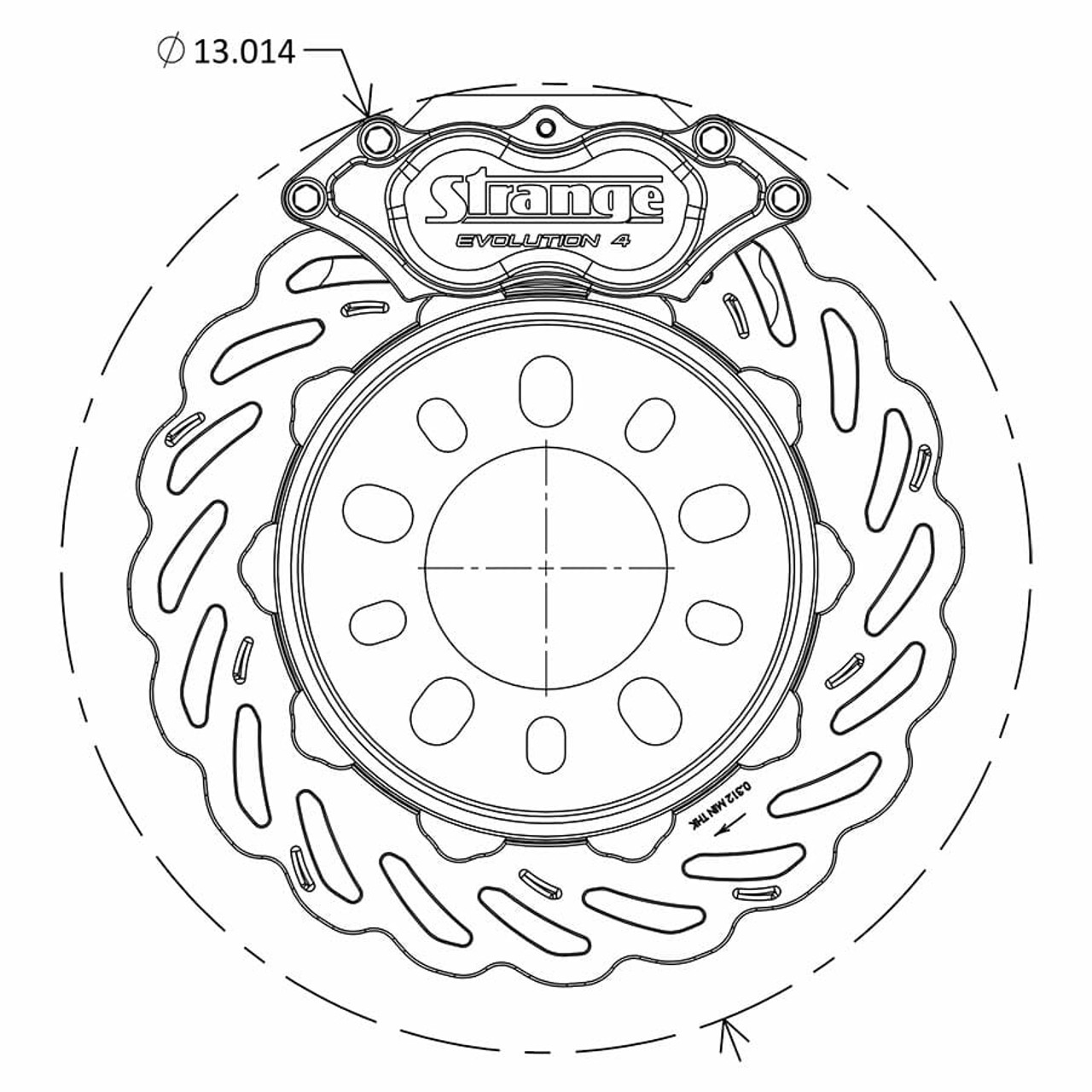Strange B4600WCE Evolution Front Brake Kit | Quarter-Max