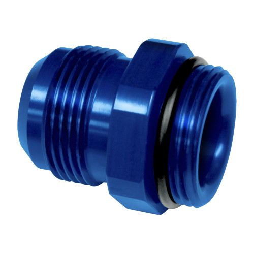 Meziere WP16016B -16 AN ORB to -16 AN Hose Fitting, Blue | Quarter-Max