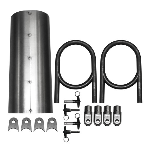 Driveshaft Tunnel Kit, Tack Welded Cover, 18 in., 4130 | Quarter-Max