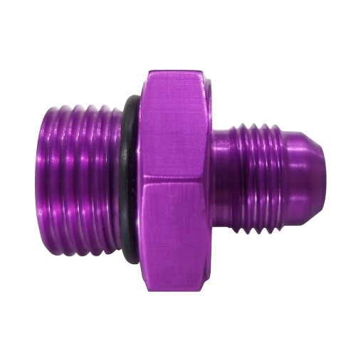 MagnaFuel MP-3022 -6 AN Flare to -8 AN Straight Fitting, Aluminum, Purple | Quarter-Max