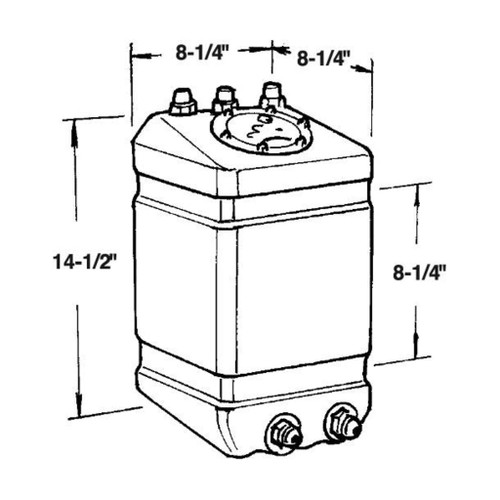 JAZ Products 3 Gallon Pro Modified Fuel Cell | Quarter-Max