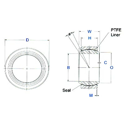 Aurora Bearing GE50ET-2RS Spherical Bearing | Quarter-Max
