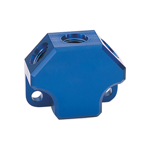 MagnaFuel MP-6150 Y-Block, One -8 AN Port & Three -6 AN Ports | Quarter-Max