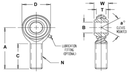 FK CM/CF Series Rod Ends CML8 | Quarter-Max