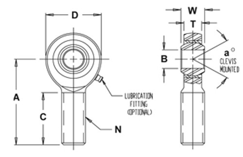 FK RSM/RSMX Series Rod Ends RSML10 | Quarter-Max