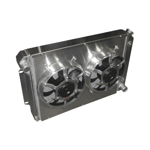 Entropy 1967-1969 Camaro Aluminum Radiator Dual Fans 1-1/4" Tubes | Quarter-Max