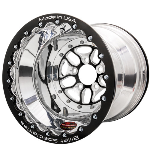 Billet Specialties Comp 7 DBL Rear Black Wheels | Quarter-Max