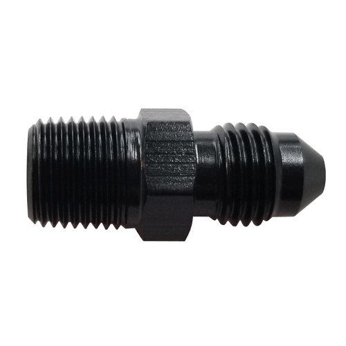 -3 AN to 1/8 NPT Male Fitting, Black | Quarter-Max