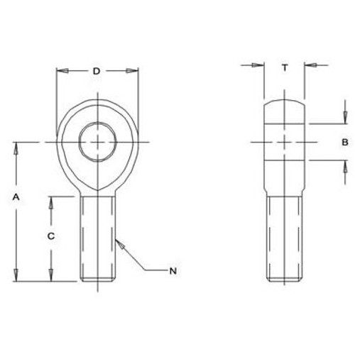 FK Rod Ends RD3 Solid Rod End | Quarter-Max