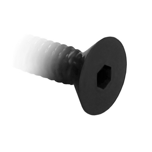 8-32" x 1/2" Flat Head Socket Screws, Aluminum, Black Anodized | Quarter-Max